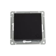 Розетка 1-м СП AtlasDesign 16А IP20 с заземл. защ. шторки с крышкой механизм карбон SE ATN001046
