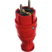 Вилка прямая V8-RED-IP44 16А IP44 з/з каучук красн. Эра Б0044547
