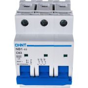 Выключатель автоматический модульный 3п C 63А 6кА NB1-63 (R) CHINT 179710