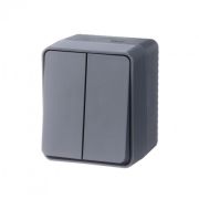 Выключатель 2-кл. ОП AtlasDesign PROFI IP54 10AX антрацит SE ATN544051