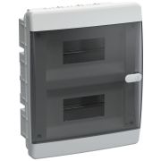 Корпус ЩРВ-П-18 UNION Compact IP41 черн. прозр. дверь пластик. IEK UIC-KP12-V-18-41-K01