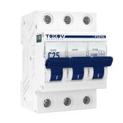 Выключатель автоматический модульный 3п C 25А 4.5кА PRIZMA TOKOV ELECTRIC TKE-PZ45-MCBI-3-25-C