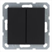 Переключатель перекрестный 2-кл. 10А IP20 механизм черн. матов. soft touch Jasmart G3014PB