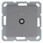Розетка телевизионная оконечная TV Ф9.5мм механизм алюм. Jasmart G6001S