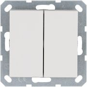 Переключатель проходной 2-кл. 10А IP20 механизм бел. глянцевый Jasmart G3022W