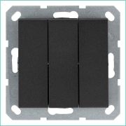 Выключатель 3-кл. 10А IP20 механизм антрацит Jasmart G3031B