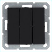 Выключатель 3-кл. 10А IP20 механизм черн. матовый soft touch Jasmart G3031PB