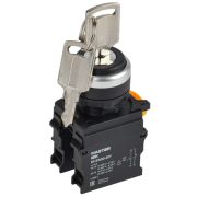 Переключатель 3 полож. 1НО+1НЗ с ключом черн. MASTER IEK MI-SW60-20Y-3-34-3-K02