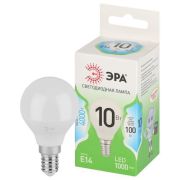 Лампа светодиодная GREEN LINE P45-10W-840-E14 GL 10Вт шар 4000К яркий свет бел. E14 Эра Б0067021