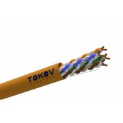 Кабель витая пара U/UTP 4х2х24AWG(0.48мм) кат.5E нг(А)-HF (LSZH) indoor Fluke tested (м) TOKOV ELECTRIC TKE-C10-U/UTP-42-5E-305-LSZH
