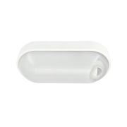 Светильник светодиодный WP 15 C 12W OP 840 W10L22 WH MDM 220х106х60мм 12Вт 4000К IP65 ЖКХ овал. пылевлагозащ. с датчиком движения бел. Русский Свет 15071524500