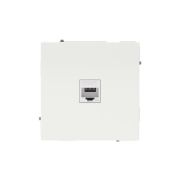 Розетка компьютерная 1-м KANT RJ45 кат.5E без шторки бел. песок DKC 7010663