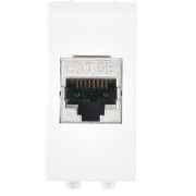 Розетка компьютерная СП 1мод. Brava RJ45 кат.5E экранир. бел. DKC 76457B