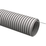 Труба гофрированная ПВХ d40мм с протяжкой сер. ELASTA (уп.15м) IEK CTG20-40-K41-015I