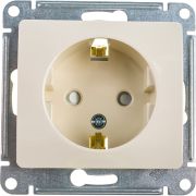 Розетка 1-м СП Glossa 16А IP20 с заземл. защ. шторки механизм беж. SE GSL000245