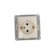 Розетка 1-м СП Glossa 16А IP20 с заземл. механизм перламутр. SE GSL000643