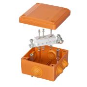 Коробка ответвительная FS 100х100х50мм IP55 5п 450В 20А 10кв.мм с кабельными вводами и клеммниками пластик. DKC FSB11510