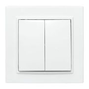 Выключатель 2-кл. СП Минск 10А IP20 бел. Basic EKF ERV10-023-10